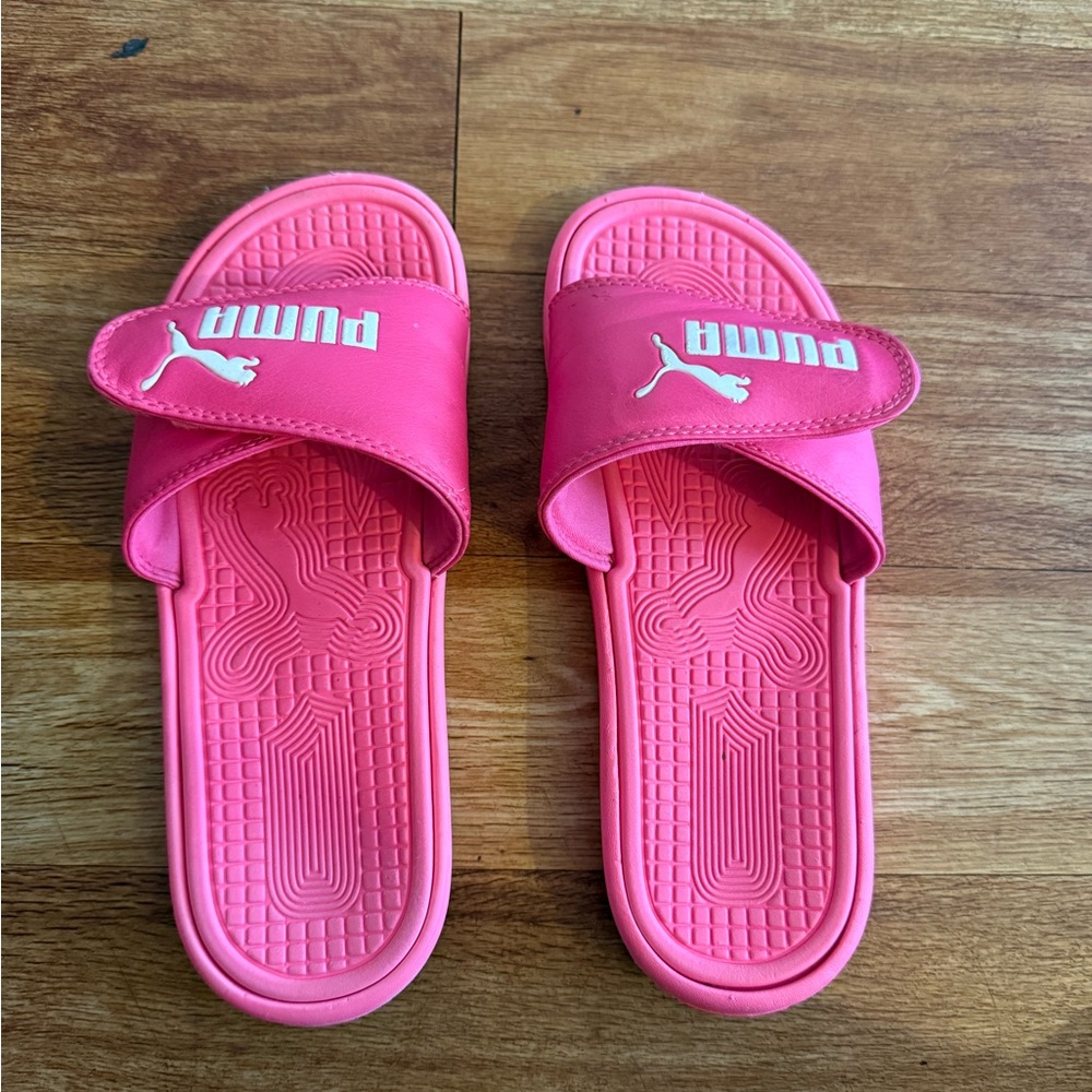 Puma Bright Pink Slide Sandals